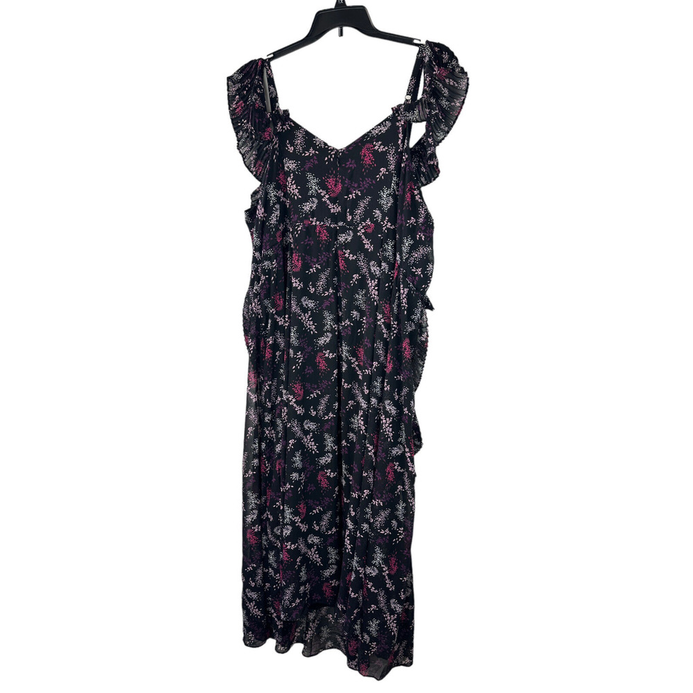 NWT Lane Bryant Floral Tiered Ruffle Off-The-Shoulder Maxi Dress Plus Size 24 P - Picture 4 of 16